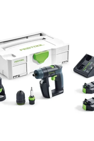 Prix Réduit Festool CXS Li 2,6 Plus Perceuse-visseuse sans fil avec boîtier Systainer + 2x Batteries 2,6 Ah BP XS + 1x Chargeur MXC + 1x Renvoi d'Angle XS ( 564532 )
