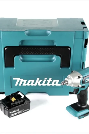 Paiement Sécurisé Makita DTW 190 M1J 18V Li-Ion Boulonneuse à chocs sans fil + Boîtier Makpac + 1x Batterie BL 1840 B 4,0 Ah avec voyeur LED - sans Chargeur