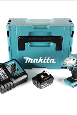 Expédition Rapide Makita DTW 190 RF1J 18V Li-Ion Boulonneuse à chocs sans fil avec boîtier Makpac + 1x Batterie BL 1830 3,0 Ah + Chargeur rapide DC 18 RC