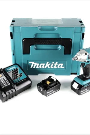 Expédié Aujourd'hui Makita DTW 190 RFJ 18V Li-Ion Boulonneuse à chocs sans fil avec boîtier Makpac + 2x Batteries BL 1830 3,0 Ah + Chargeur rapide DC 18 RC