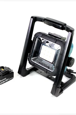 Remise Makita DEADML / DML 805 Lampe de chantier LED 14,4 - 18 Volt / 230 Volt + 1x Batterie BL 1830 18V - 3 Ah Li-Ion