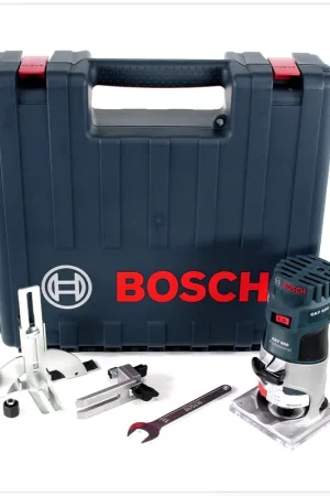 Prix Promo Bosch GKF 600 Professional Affleureuse avec Coffret de transport + Butée parallèle + Tête de guidage ( 060160A100 )