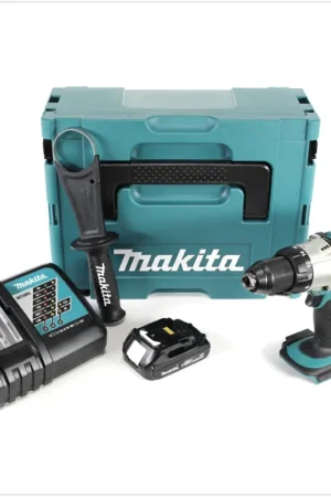 Makita DDF 451 Y1J-D Perceuse-visseuse sans fil 18 V Li-Ion + Coffret + 1x Batterie Li-Ion BL 1815 N 1,5 Ah + 1x Chargeur Offre Spéciale