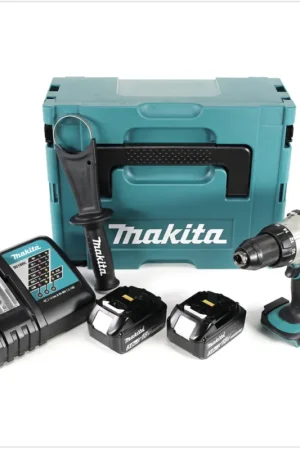 Makita DDF 451 RFJ Perceuse visseuse sans fil, 18V 80Nm + 2x Batteries 3,0Ah + Chargeur + Makpac Offre Limitée