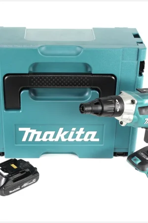 Prix Bas Makita DFS 251 Y1J Visseuse bardage sans fil 18 V Li-Ion, sans balai + 1x Batterie BL1815N 1,5 Ah + Makpac - sans chargeur