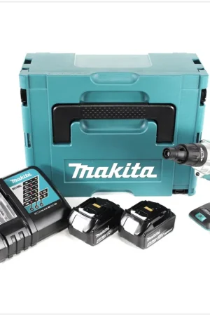Makita DFS 251 RMJ 18 V Li-Ion Visseuses bardage Brushless + Coffret Makpac + 2x Batteries BL1840 4,0 Ah + Chargeur DC18RC Authentique