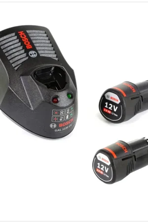 Petit Prix Bosch Kit de dèpart 12 V - 2x Batteries GBA 12 V 3,0 Ah + Chargeur GAL 1230 CV