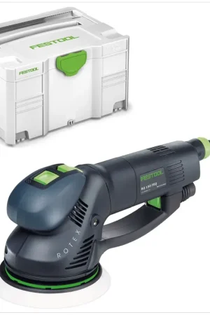 Festool RO 150 FEQ-Plus ROTEX Ponceuse roto-excentrique 720W, course 5mm + Coffret Systainer + Plateau de ponçage (575069) Nouvelle Collection