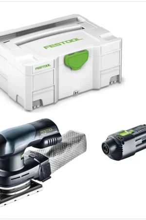 Festool RTSC 400 18V Ponceuse vibrante hybride sans fil ou secteur avec boîtier Systainer + Adaptateur secteur ACA 220-240/18V Ergo Bon Plan