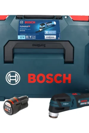 Dernière Chance Bosch GOP 12V-28 Professional Cutter multifonctions sans fil 12 V Brushless + 1x batterie 3,0 Ah + L-Boxx - sans chargeur
