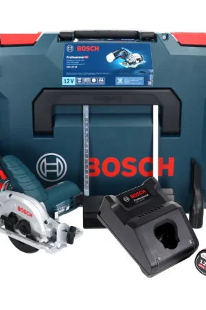 Prix Réduit Bosch GKS 12V-26 Professional Scie circulaire sans fil 85mm avec boîtier L-Boxx + 1x Batterie GBA 3,0 Ah + Chargeur GAL 1230 CV