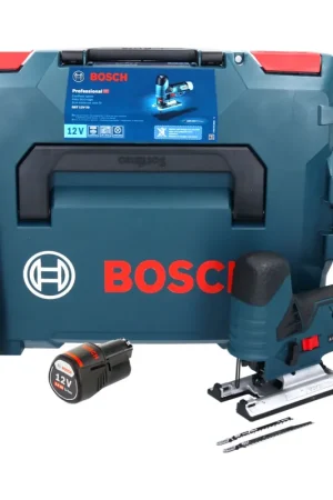 Bosch GST 12V-70 Professional Scie sauteuse sans fil avec boîtier L-Boxx + 1x Batterie GBA 12 V 3 Ah - sans Chargeur Quantité Limitée