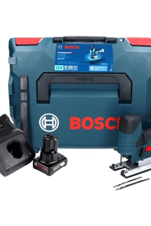 Bosch GST 12V-70 Professional Scie sauteuse sans fil avec boîtier L-Boxx + 1x Batterie GBA 12 V 6 Ah + Chargeur GAL 1230 Livraison Express