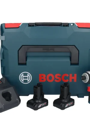 Usine Directe Bosch GDR 12V-105 Professional Visseuse à chocs sans fil + Boîtier L-Boxx + 2x Batteries GBA 12 V 6,0 Ah + Chargeur GAL 1230