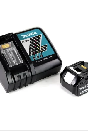 Vente Flash Makita Kit Power Set avec 1x Batteries BL 1860 B 6,0 Ah 18 V + Chargeur rapide DC 18 RC