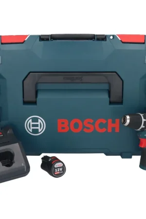 Bosch GSR 12V-15 Professional Perceuse-visseuse sans fil avec boîtier L-Boxx + 1x Batterie GBA 3,0 Ah + Chargeur GAL 1230 Prix Bas