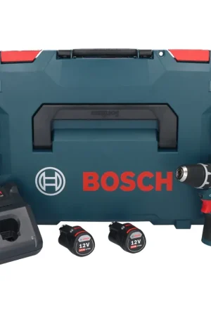 Bosch GSR 12V-15 Professional Perceuse-visseuse sans fil avec boîtier L-Boxx + 2x Batteries GBA 3,0 Ah + Chargeur GAL 1230 Certifié