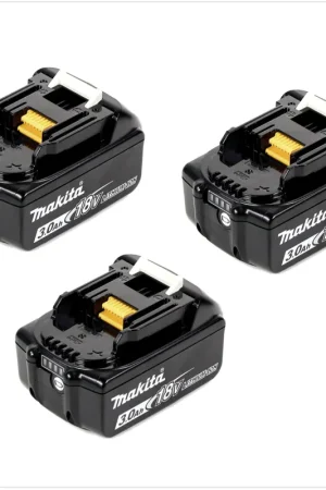 Haute Qualité Makita BL 1830 B Batteries 18V - 3 Ah / 3000 mAh Li-Ion avec témoin de charge intégré - 3 pièces