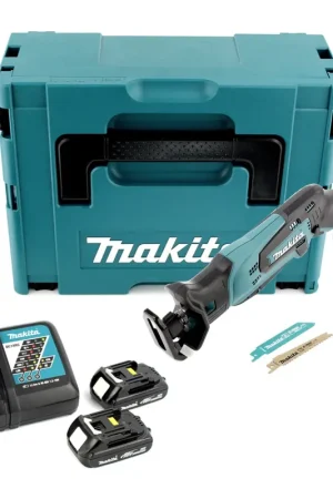 Top Vente Makita DJR 183 RYJ Scie récipro sans fil 18V + 2x Batteries 1,5Ah + Chargeur + Makpac