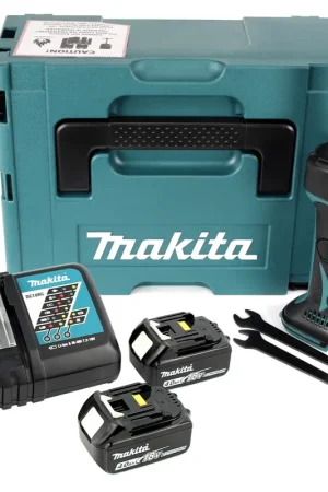 Makita DGD 800 RT1J 18 V Li-Ion Meuleuse droite sans fil en Coffret Makpac + 2x Batteries 4,0 Ah + Chargeur Populaire