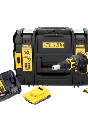 DeWalt DCF 620 D1 18 V Brushless Visseuse plaque de plâtre sans fil en Coffret TSTAK II + 1x Batterie DCB 183 2,0 Ah + Chargeur DCB 115 XR Authentique
