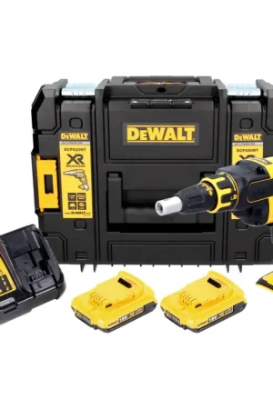 DeWalt DCF 620 D2 18 V Brushless Visseuse plaque de plâtre sans fil + Coffret TSTAK II + 2 x Batteries DCB 183 2,0 Ah + Chargeur DCB 115 XR Paiement Sécurisé