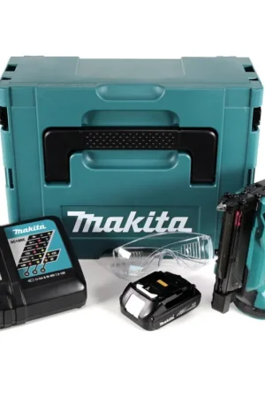 Promotion Makita DPT 353 RY1J Pince-agrafeuse sans fil 18 V Li-Ion en Makpac + 1 x 1,5 Ah batterie + chargeur