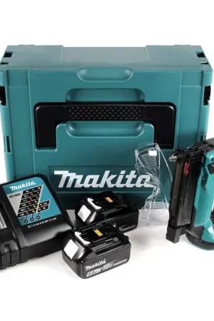 Makita DPT 353 RTJ Pinceuse sans fil 18 V Li-Ion en Makpac + 2 x 5,0 Ah batterie + chargeur Haute Qualité