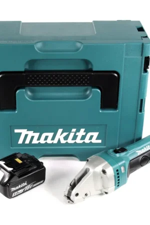Commander Vite Makita DJS 161 T1J 18 V Li-Ion Cisaille métal + Coffret de transport Makpac + 1x Batterie 5,0 Ah - sans Chargeur