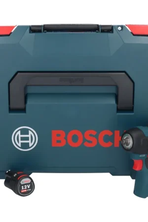 Usine Directe Bosch GDS 12V-115 Boulonneuse sans-fil avec Porte-outils Carré mâle de 3/8" en Coffret L-Boxx + 1x Batterie 3,0 Ah - sans Chargeur