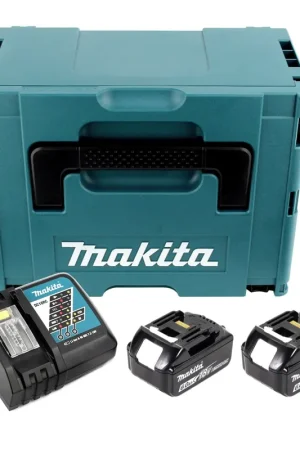Expédition Rapide Makita Power Source Kit 18V Li: 2x Batteries BL1860B 6,0Ah + Chargeur DC18RC ( 199480-6 ) + Coffret Makpac