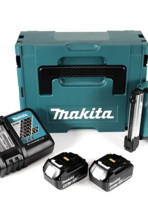 Vente Flash Makita DST 221 RTJ Agrafeuse sans fil 18 V Li-ion en Makpac + 2x BL 1850 B batterie 5,0 Ah + chargeur DC 18 RC