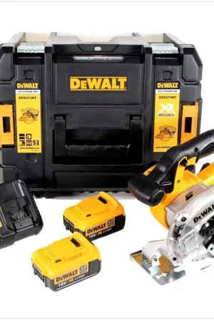 Super Prix Dewalt DCS 373 M2 Scie circulaire sans fil métal 18V Li-Ion + Coffret de transport TSTAK + Lame de scie 140mm + 2 x Batteries DCB 182 4,0 Ah + Chargeur DCB 115