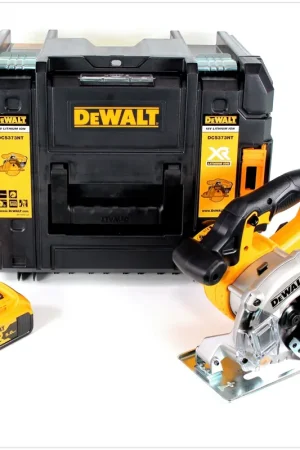 Dewalt DCS 373 Scie circulaire sans fil métal 18V Li-Ion + Coffret de transport TSTAK + Lame de scie 140mm + 1x Batterie DCB 184 5,0 Ah Commande En Gros