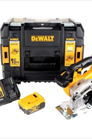Dewalt DCS 373 P1 Scie circulaire sans fil métal 18V Li-Ion + Coffret de transport TSTAK + Lame de scie 140mm + 1 x Batterie DCB 184 5,0 Ah + Chargeur DCB 115 Meilleur Choix