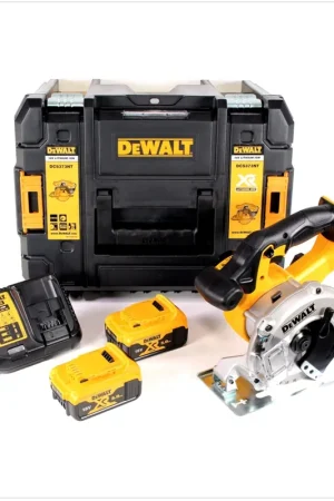 Produit De Marque Dewalt DCS 373 P2 Scie circulaire sans fil métal 18V Li-Ion + Coffret de transport TSTAK + Lame de scie 140mm + 2x Batteries DCB 184 5,0 Ah + Chargeur DCB 115