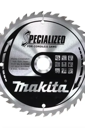 Nouvel Arrivage Makita SPECIALIZED Lame de scie circulaire pour bois 165 x 20 x 1,6 mm, 40 dents ( B-32960 )