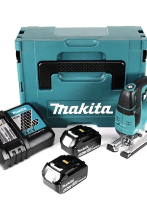 Top Vente Makita DJV 182 RG1J Scie sauteuse sans fil 18V Brushless + 2x Batteries 5,0Ah + Chargeur + Coffret