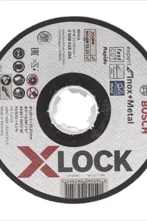 Haute Qualité Bosch X-LOCK Expert for Inox & Metal Disque à tronçonner à surface plate 125 x 22,23mm (25x 2608619264)