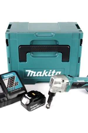 Expédié Aujourd'hui Makita DJN 161 RTJ 18 V Grignoteuse sans fil + Coffret Makpac + 2x Batteries BL1850 5,0 Ah + Chargeur DC 18 RC