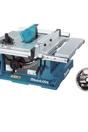 Achat Immédiat Makita 2704 Scie sur table et à coupe d'onglets 1650 W avec réglage d'angle + Lame de scie 260 mm, 40 dents + Lame de scie circulaire 260 mm 60 dents MAKBLADE pour bois