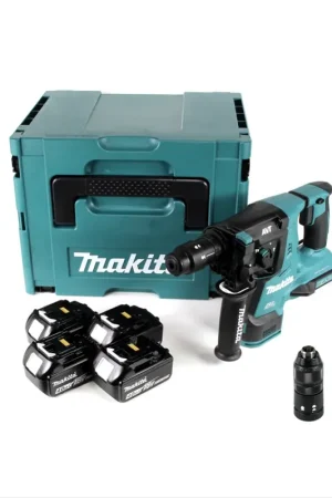 Acheter En Ligne Makita DHR 281 M4J Brushless Perforateur-burineur sans fil 28 mm 2 x 18 V pour SDS-PLUS + Mandrin auto-serrant interchangeable + Coffret MakPac + 4x Batteries 4,0 Ah - sans chargeur