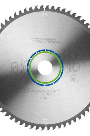 Festool 260 x 2,4 x 30 Lame de scie circulaire spéciale TF68 pour Scies à onglets radiale KS 120 et KS 88 ( 494607 ) Retour Gratuit