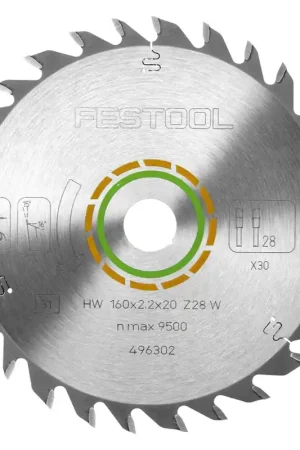 Festool Lame de scie circulaire universelle W28 160 x 2,2 x 20 mm 160 mm 28 dents ( 496302 ) TS TSC ATF AP Top Vente