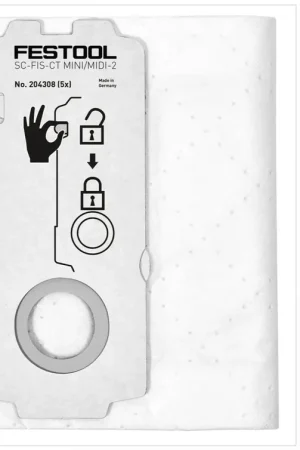 Festool SELFCLEAN SC-FIS-CT MINI/MIDI-2/10 Sac filtre pour CT MINI et CT MIDI fabriqués à partir de 2019 - 10 pcs. (204308) Meilleure Vente