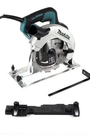 Expédition Rapide Makita HS 7611 1600 W Scie circulaire portable 190 mm + 1x Lame de scie carbure + 1x Adaptateur de rail de guidage Makita C