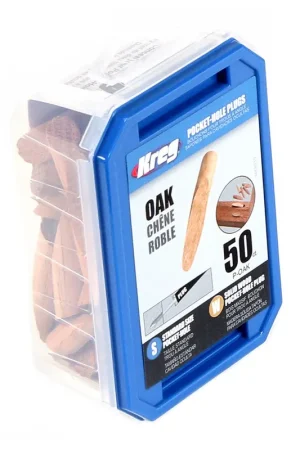KREG Pocket-Hole Chevilles en bois massif raccourcissables - 50 pièces ( P-OAK ) Soldes
