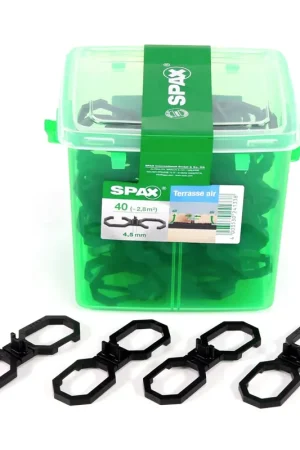 Remise SPAX Terasse Air Espaceur 4,5mm Ventilation pour planches de bois Terrasse 40 pcs. (5009422544009)