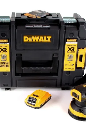 DeWalt DCW 210 NT Ponceuse excentrique sans fil et sans balais 18V 125 mm + 1x Batterie 2,0 Ah + Coffret de transport - sans chargeur Marque