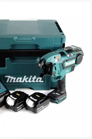 Achat Immédiat Makita DTR 180 RTJ Connecteur d'armature sans fil 18V Brushless pour fil d'armature 0,8mm dans Makpac + 2x 5,0Ah batterie + chargeur